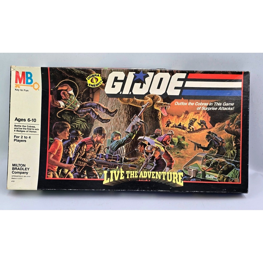 GI Joe Vintage 1986 Board Game Milton Bradley Live the Adventure 4721 Complete